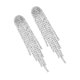 thumbnail image 3 of KAKOWELY 1 par de elegantes pendientes largos con borlas y diamantes de imitación para mujer, 3 of 4