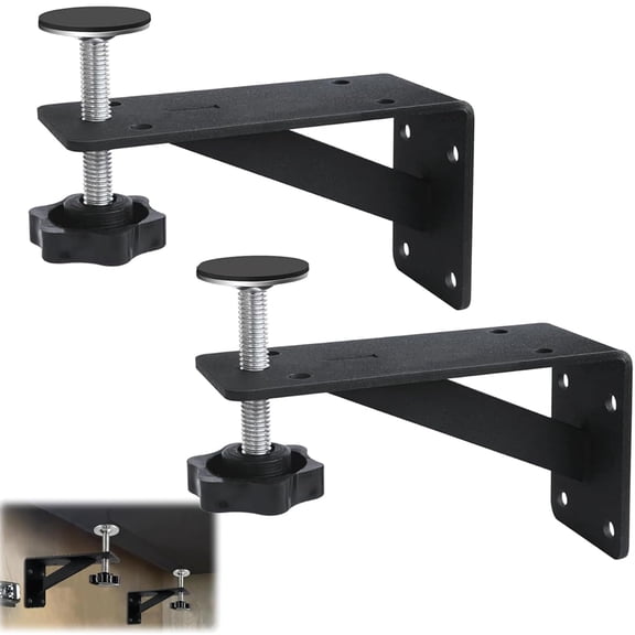 VANROUG 2 Pcs Undermount Sink Brackets, Repair kit, Sink Bracket for Kitchen, Effectively Share Sink Weight, Black