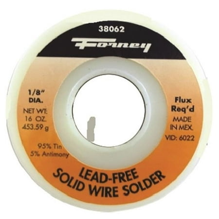 

Forney Forney 38062 Solder 95/5 Tin Antimony 1/8 1 lbs