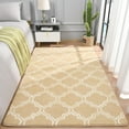 thumbnail image 2 of Junovo 7'x10'Modern Geometric Area Rug for Bedroom and Living Room, Fluffy Indoor Carpet for Family Room Decor,Beige, 2 of 7