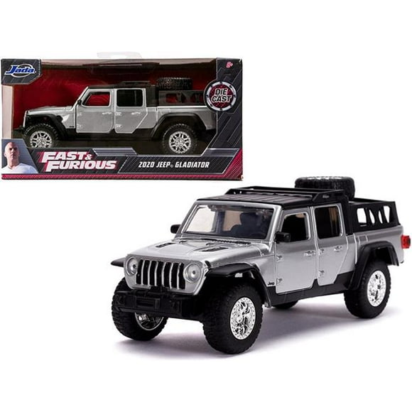 Jada 2020 Jeep Gladiator Pickup Truck Silver with Black Top Fast & Furious Movie 1-32 Diecast Model Car