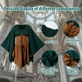 thumbnail image 4 of GYQMBT Women's Medieval Renaissance Costume Fairy Irish Victorian Gothic Dress Vintage Cosplay Lace Up Corset Dress,Gothic Dress Ladies for Halloween Carnival(Brown Green,2XL), 4 of 8