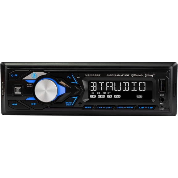 Dual XRM69BT Single DIN Stereo | Bluetooth | AM/FM | USB | Push to Talk