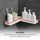 thumbnail image 3 of Toystoory Estante de almacenamiento para baño, soporte de drenaje hueco montado en la pared de plástico de 180 grados, estante organizador sin Accesorios de baño, 3 of 6