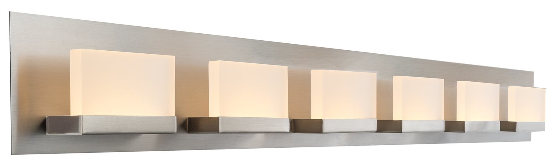 Photo 1 of Kira Home Everett 48 38W Integrated LED Bathroom / Light, Rectangular Acrylic Lenses, 3000k Light, Brushed Nickel
