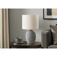 thumbnail image 3 of Lighting - 17"h - Table Lamp - gray Ceramic - Ivory/Cream Shade - Contemporary, 3 of 3
