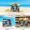 thumbnail image 4 of Blue Coastal Beach Beach Bag for Women, Large Breathable Mesh Beach Tote Bag, Summer Nature Ocean Sea Waves Landscape Sandproof Lightweight Travel Bags for Vacation Picnic Swimming Pool, 4 of 9