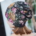 thumbnail image 1 of Turban Extensible pour Femmes Indiennes Musulmanes, Chapeau en Dentelle, Imprimé Cheveux, Foulard de Perte de Tête, 1 of 4