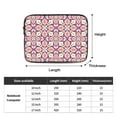 thumbnail image 4 of LNWH Pink Floral Motif Tribal Pattern Laptop Sleeve, Notebook Computer Pocket Tablet Briefcase Carrying Bag, 17 inch Laptop Case, 4 of 8