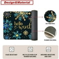 thumbnail image 5 of Hello Winter Doormat Indoor Outdoor Rug, Blue Golden Snowflakes Printed Christmas Front Decorative Welcome Door Mat Anti-Slip for Xmas Seasonal Holiday Entrance Floor Decoration 17 x 29 Inch, 5 of 6