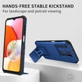 thumbnail image 4 of Bracket Phone Case for Samsung Galaxy A25 5G with Kickstand & Slide Camera Lens Cover, Dual Layer Rugged Shockproof Protection Cover Case for Samsung Galaxy A25 5G LT-Blue, 4 of 18