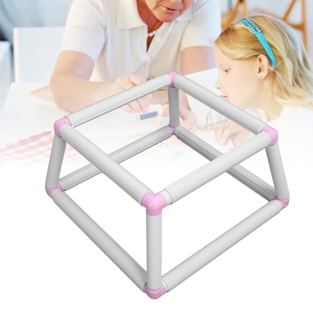 Embroidery Frame Lap Stand, Plastic Tube Double Layer Sewing Hoop Sewing Hoop Set Stitch Stitching Holder for Most Scenes