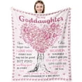 thumbnail image 1 of LHSHID Goddaughter Gift Blanket Goddaughter Gifts from Godmother/Godfather Birthday Gift for Goddaughter Goddaughter Graduation Gift God Daughter Baptism Gifts Blanket 40"x50", 1 of 7