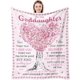 thumbnail image 1 of LHSHID Goddaughter Gift Blanket Goddaughter Gifts from Godmother/Godfather Birthday Gift for Goddaughter Goddaughter Graduation Gift God Daughter Baptism Gifts Blanket 30"x40", 1 of 7