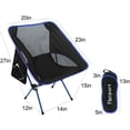 thumbnail image 6 of 2 Pacs Small Folding Camping Chairs in Sports& Outdoors, Travelling Collapsible Adult Chair Lawn Chairs with Carry Bag,Dark Blue, 6 of 8