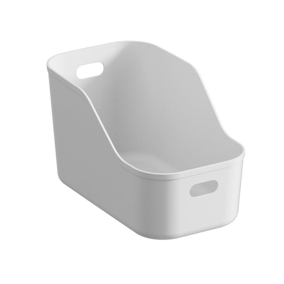 CASE - 24 Pack - White Plastic Bins/Storage Organizers - Pantry Baskets, Bins for Shelves, Organizer and Storage for Bathroom, Bedrooms, Kitchens and More - Medium Size