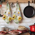 thumbnail image 6 of Sunflower Bee Kitchen Towels Set of 3, Vintage Summer Botanical Farmhouse Absorbent Dish Towels for Kitchen, Microfiber Hand Towel, Quick Drying Tea Towel for Cleaning Decorative Dishcloths, 6 of 7
