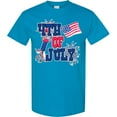 thumbnail image 3 of Inktastic 4th of July with Fireworks American Flag and Rocket T-Shirt, 3 of 5