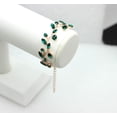 thumbnail image 4 of Faship Gorgeous Green Rhinestone Crystal Floral Bracelet 6.5"-8.5", 4 of 5