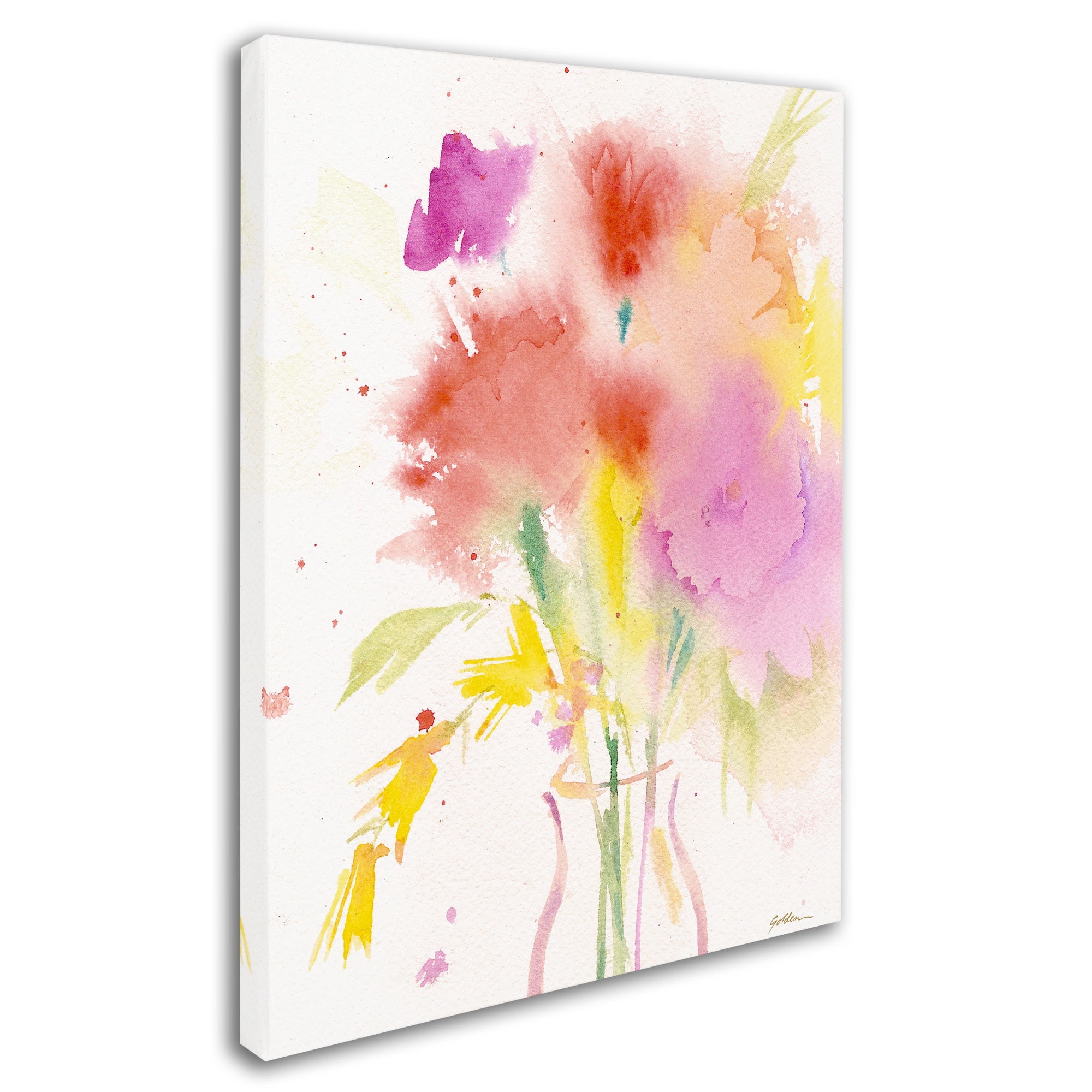 Trademark Fine Art "Bouquet Impressions" Canvas Art by Sheila Golden