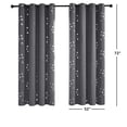 thumbnail image 3 of Deconovo Traditional Dark Grey Grommet Room Darkening Curtains, 52" x 72" (2 Panels), 3 of 8