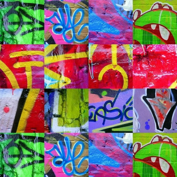 Graffiti Collage - CANVAS OR FINE PRINT WALL ART