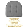 thumbnail image 6 of U-Shaped Memory Foam No Slip Back 16 x 16 Chair Pad Cushion 6 Pack - Gray, 6 of 7