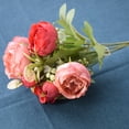 thumbnail image 3 of Ramo de flores artificiales Inteprter peonía Decoración boda fiesta simulación rojo HA084178-02, 3 of 6