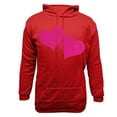 thumbnail image 5 of Men's Pullover Fleece Hoodie Love Heart Printed Sweatshirts Aesthetic Design Streetwear Sweatshirt Casual Long Sleeve Teen Boys Hooded(Red,XL), 5 of 5