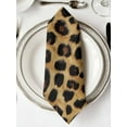 thumbnail image 2 of Leopard Print Cloth Napkins Washable Set of 2, Brown Yellow Retro Animal Fur Pattern Reusable Dinner Table Napkins Cloth Bulk for Weddings Kitchen Restaurants Hotel Events Parties 20 x 20 Inch, 2 of 9