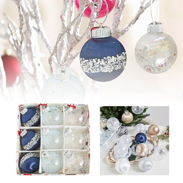 Adornos Para Árbol De Navidad Adornos Navideños De Malla Transparente Dorada Conjunto De Adornos Colgantes Para Escaparate Navideño Conjunto De Adornos Colgantes Navideños