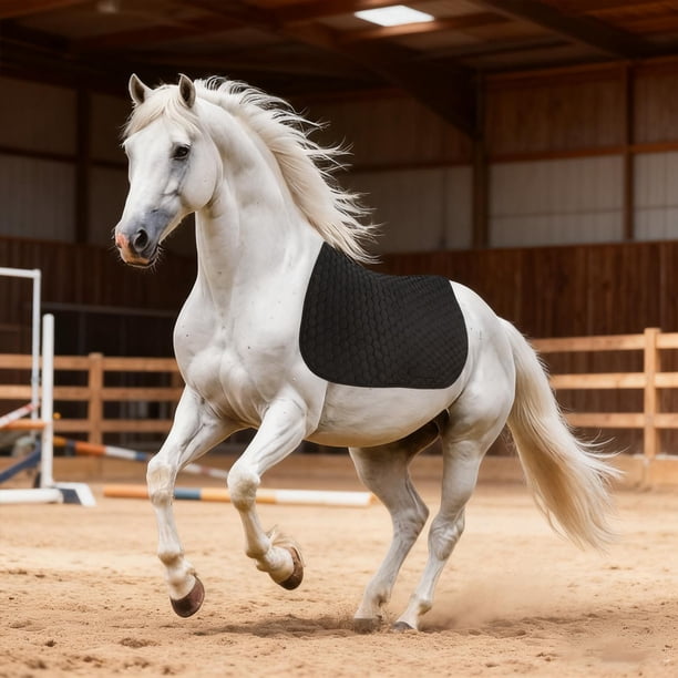 Mantilla para caballos para entrenamiento y competición, antideslizante, para equitación occidental, protección deportiva, amortiguadora.