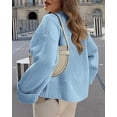 thumbnail image 2 of Suéter PRETTYGARDEN Oversized Peludo Cuello Redondo Azul Claro S, 2 of 8