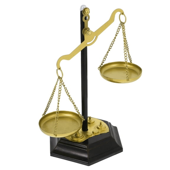 HAMPPLIES 1Pcs Decorative Balance Scale in Iron Metal for Table Top with 25.00X20.00X12.00in for Home or Office