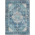 thumbnail image 1 of Sariah 5' x 7' Washable Area Rug, Teal and Ivory, 1 of 8