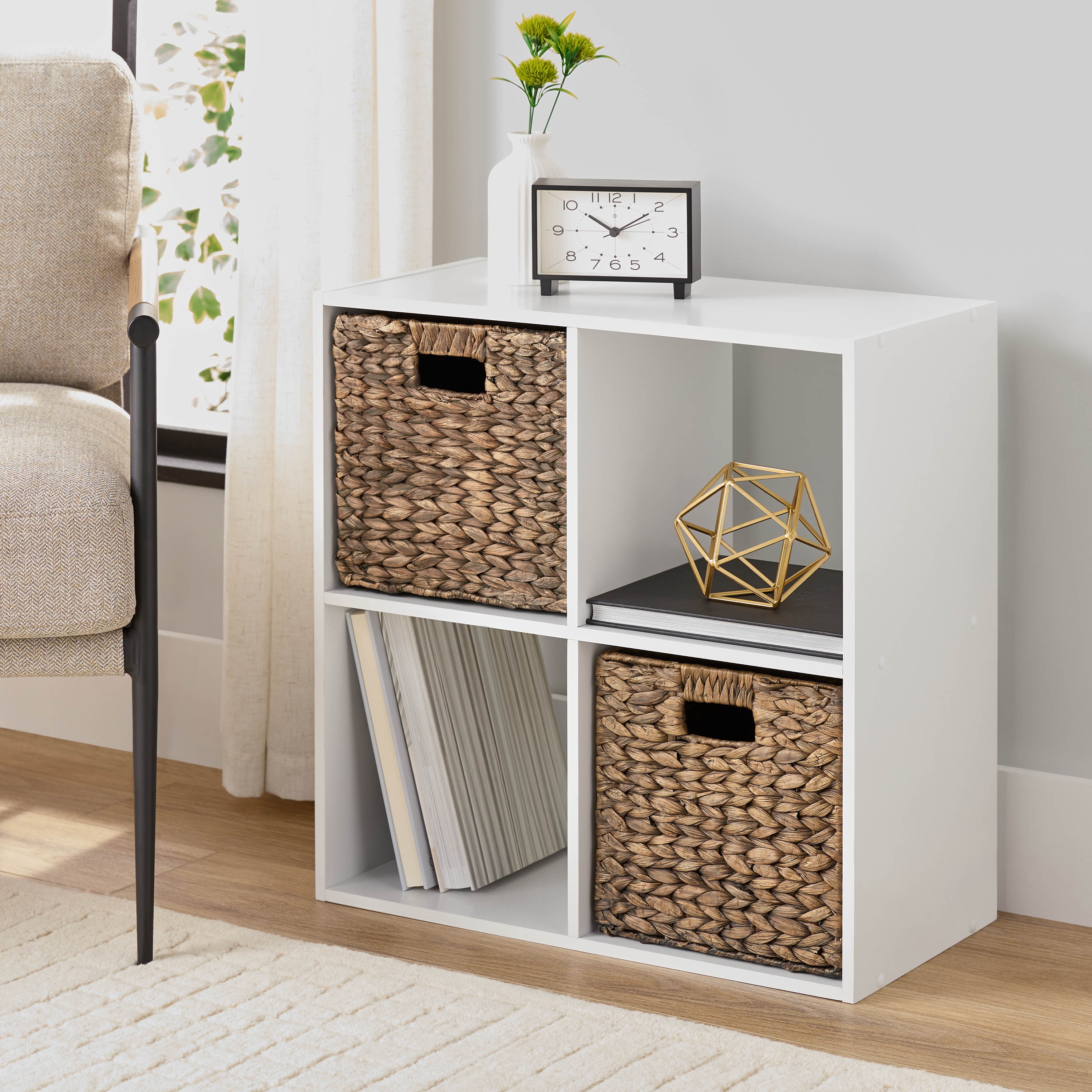 Mainstays 4 Cube Storage Organizer, White