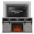 thumbnail image 4 of Aukfa Farmhouse Sliding Barn Door TV Stand for TVs Up to 65",Storage Cabinet Table,Gray, 4 of 8