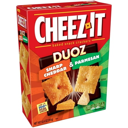 - (2 Pack) Kelloggs Cheez It Duoz Baked Snack Crackers, 12.4 oz
