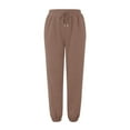 thumbnail image 3 of Ydkzymd Light Brown Womens Cargo Sweatpants Tie Dye High Waist Elastic Womens Tall Compression Pants Drawstring Cinch Bottom Plush Sweatpants Sport Joggers With Pocket Sweatpants XL, 3 of 4
