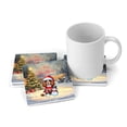 thumbnail image 3 of Merry Christmas Woofmas Xmas Noel Boykin Spaniel Santa Snowman Set of 4 Stone Coasters Dog Lover 4x4in Absorbent Soapstone Coaster - 13016, 3 of 5