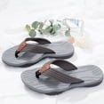 thumbnail image 6 of Mens Flip Flops Arch Support Summer Casual Outside Wear Beach Non Breathable Flip Flops Clip Toes Big Size Flat Bottom Mens Sandals, 6 of 7