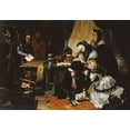 thumbnail image 2 of Ward, Edward Matthew 18x14 Black Ornate Wood Framed with Double Matting Museum Art Print Titled - The Last Parting of Marie Antoinette and Her Son, 2 of 4