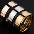 thumbnail image 5 of Anillo de dedo ligero de espejo de acero inoxidable Unisex de 1 pieza para boda kaili Sencillez, 5 of 5