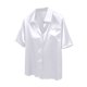 thumbnail image 2 of TaTaai Satin Inspired Cardigan Blouse, Women's Short Sleeve Loose Top, Smooth Soft Pullover, Thanksgiving Fall Wear, Holiday Party and Seasonal Attire Gift, 2 of 9