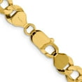 thumbnail image 3 of Auriga 14k Yellow Gold 8.3mm Flat Cuban Chain Necklace 26inch for Women, 3 of 5