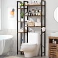thumbnail image 2 of Estantería Sobre el Inodoro, Organizador de Baño de 7 Niveles Ajustable, Mueble para Inodoro, Ahorro de Espacio con Ganchos, Estantería de Baño Multifuncional Se Adapta a la Mayoría de los Inodoros, 2 of 9