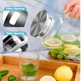 thumbnail image 4 of 68oz Glass Pitcher with Lid, 2 Liter Water Carafe with Silicone Base and Precise Scale Line, Ice Tea Pitcher for Fridge, Anti-Slip Glass Jug for Sun Tea Juice Coffee Milk Beverage (Gray), 4 of 6