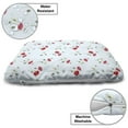 thumbnail image 3 of Floral Pet Bed, Rhythmic Flowers and Butterflies Hand Drawn Style Illustration Print, Chew Resistant Pad for Dogs and Cats Cushion with Removable Cover, 24" x 39", Pale Blue Pale Ruby, by Ambesonne, 3 of 4