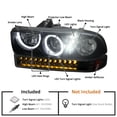 thumbnail image 5 of Spec-D Tuning Smoke LED Halo Projector Headlights + LED Bumper Lights Compatible with 1998-2004 Chevy S10 Pickup, 1998-2004 Chevy Blazer, Left + Right Pair Headlamps Assembly, 5 of 7