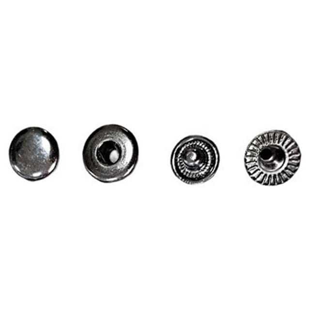 Qarigey 100 piezas de botones a presión para niños, chaqueta, pantalones, diseño Simple, botón de presión , Kit surtido, manualidades DIY Ropa, zapatos y accesorios Miscelánea Negro 6 mm